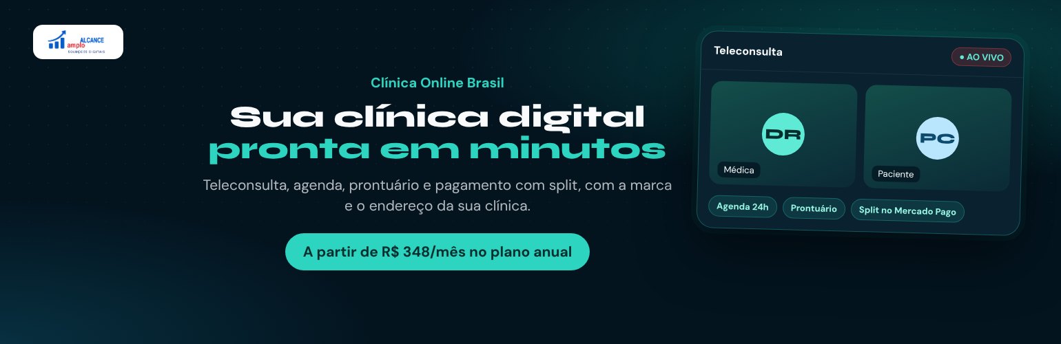 Clínica Online Brasil — sua clínica digital pronta em minutos