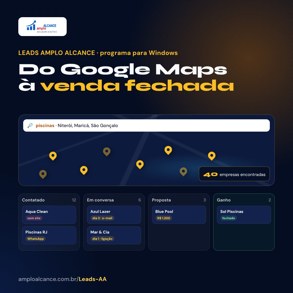 LEADS AMPLO ALCANCE — do Google Maps à venda